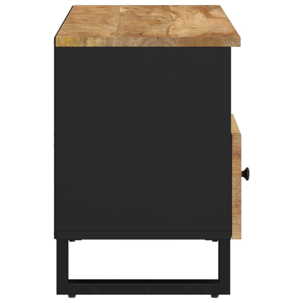 Tv-Meubel 00X33X46 Cm Massief Mangohout En Bewerkt Hout Bruin