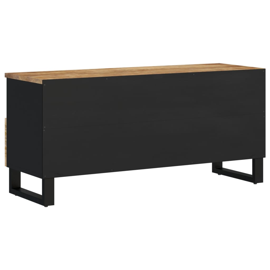 Tv-Meubel 00X33X46 Cm Massief Mangohout En Bewerkt Hout Bruin