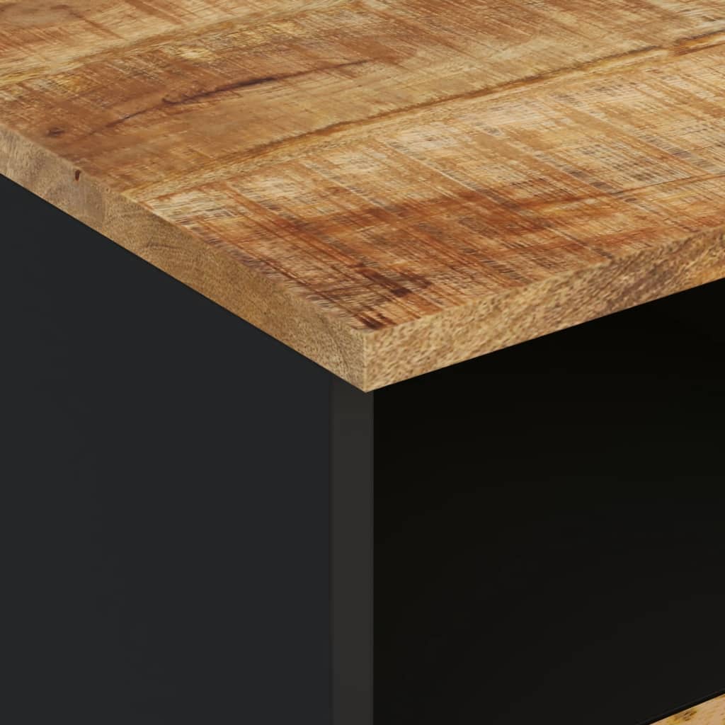 Tv-Meubel 00X33X46 Cm Massief Mangohout En Bewerkt Hout Bruin