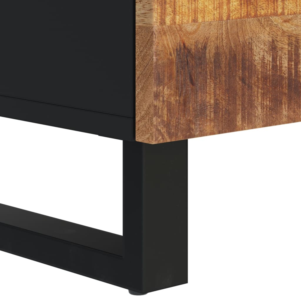 Tv-Meubel 00X33X46 Cm Massief Mangohout En Bewerkt Hout Bruin