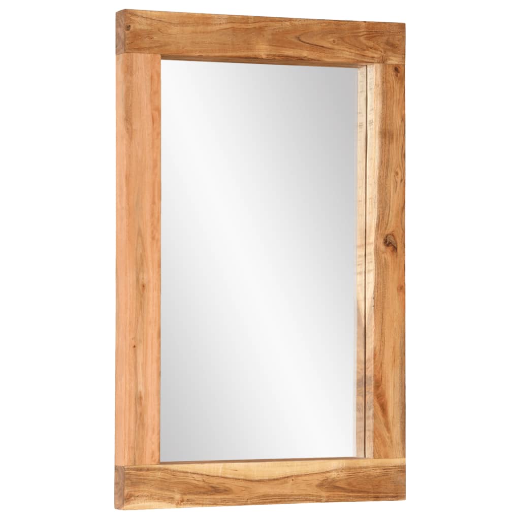 Spiegel 70X50 Cm Massief Acaciahout En Glas Bruin