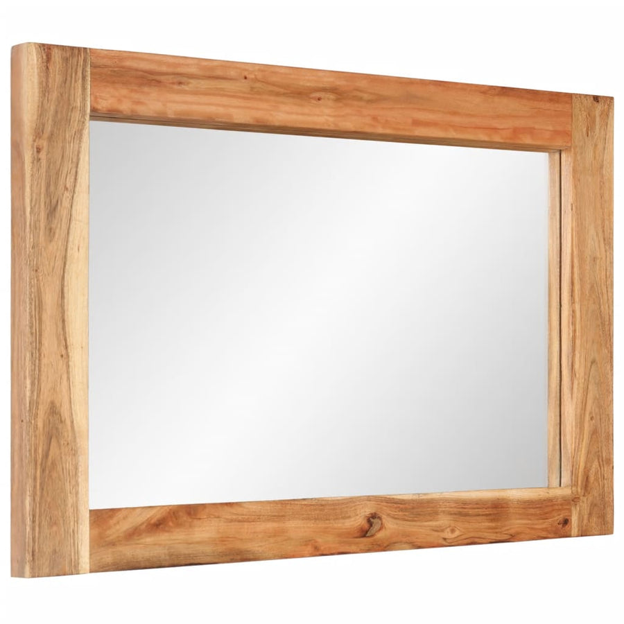 Spiegel 70X50 Cm Massief Acaciahout En Glas Bruin