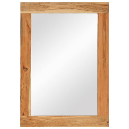 Spiegel 70X50 Cm Massief Acaciahout En Glas Bruin