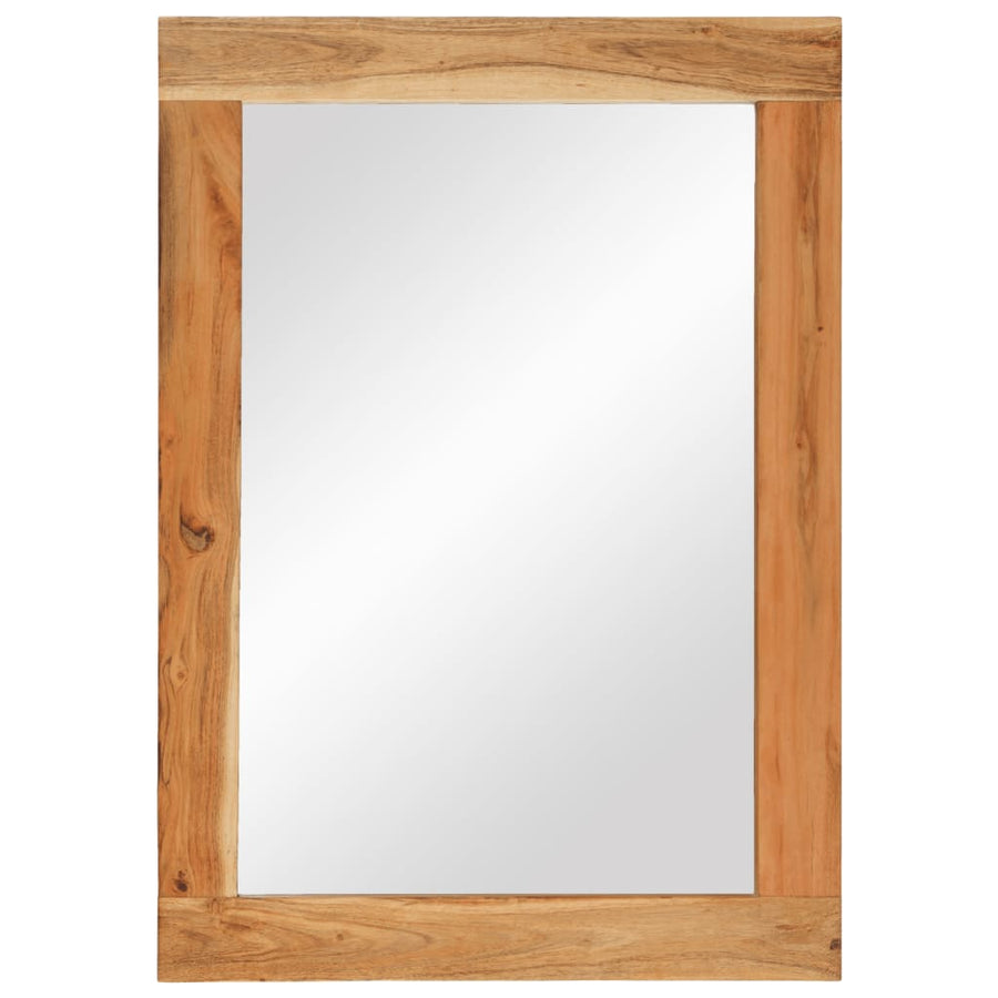 Spiegel 70X50 Cm Massief Acaciahout En Glas Bruin