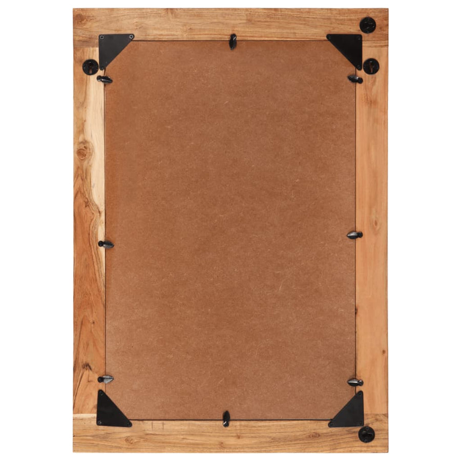 Spiegel 70X50 Cm Massief Acaciahout En Glas Bruin