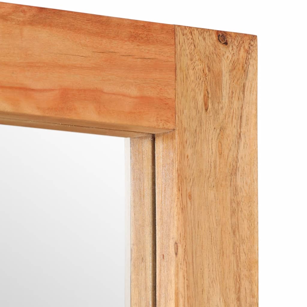 Spiegel 70X50 Cm Massief Acaciahout En Glas Bruin