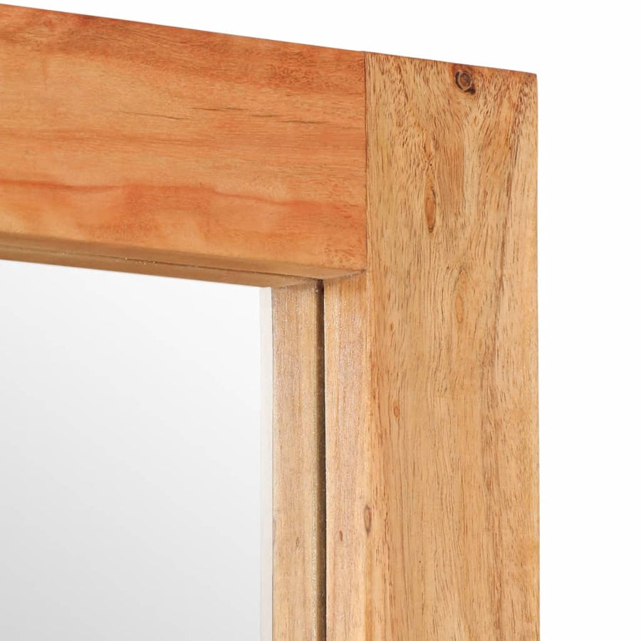 Spiegel 70X50 Cm Massief Acaciahout En Glas Bruin