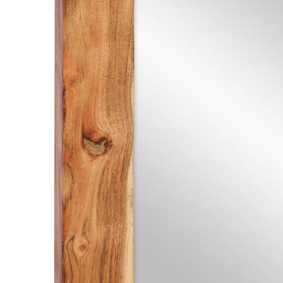 Spiegel 70X50 Cm Massief Acaciahout En Glas Bruin