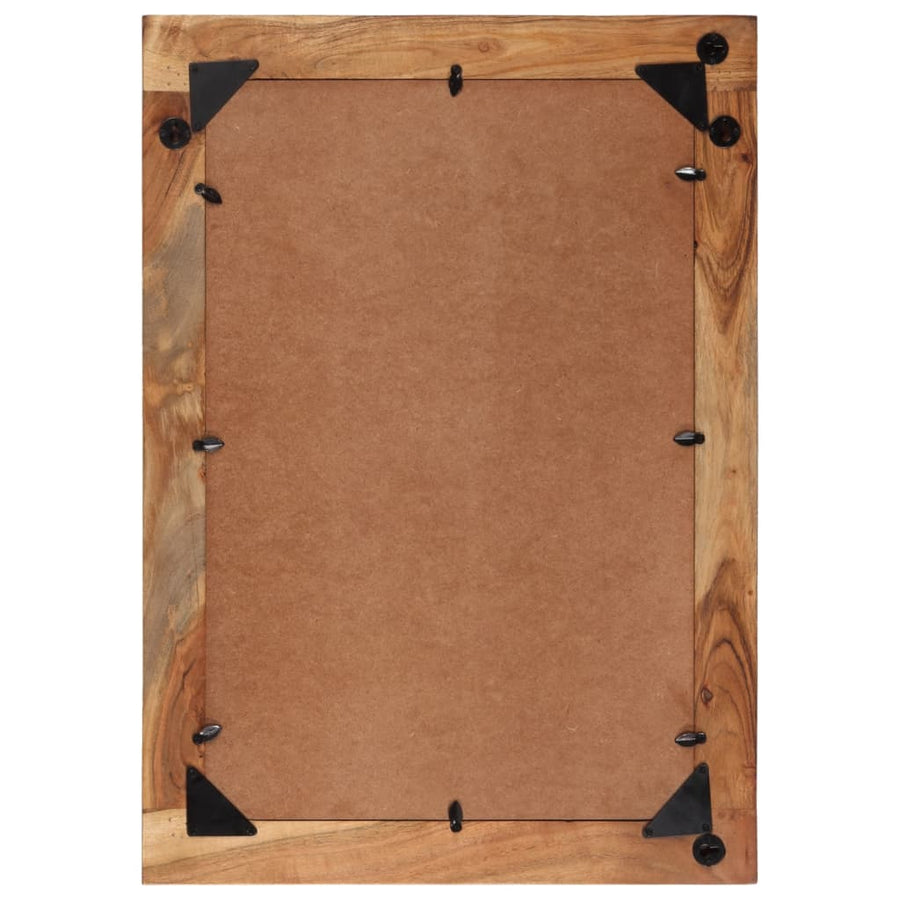 Spiegel 70X50 Cm Massief Gerecycled Hout En Glas Multikleur
