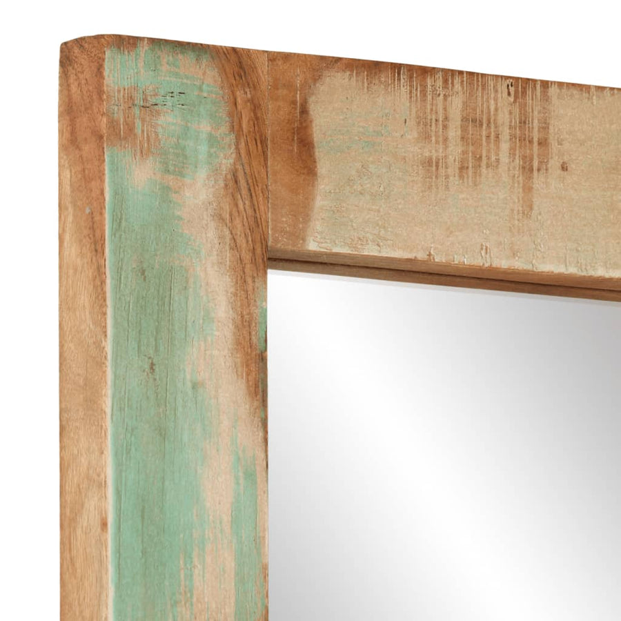 Spiegel 70X50 Cm Massief Gerecycled Hout En Glas Multikleur