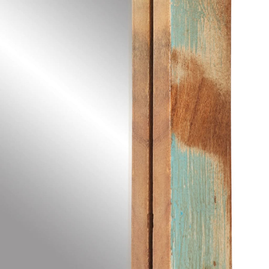 Spiegel 70X50 Cm Massief Gerecycled Hout En Glas Multikleur