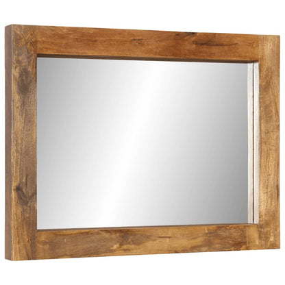 Spiegel 70x50 cm massief mangohout en glas