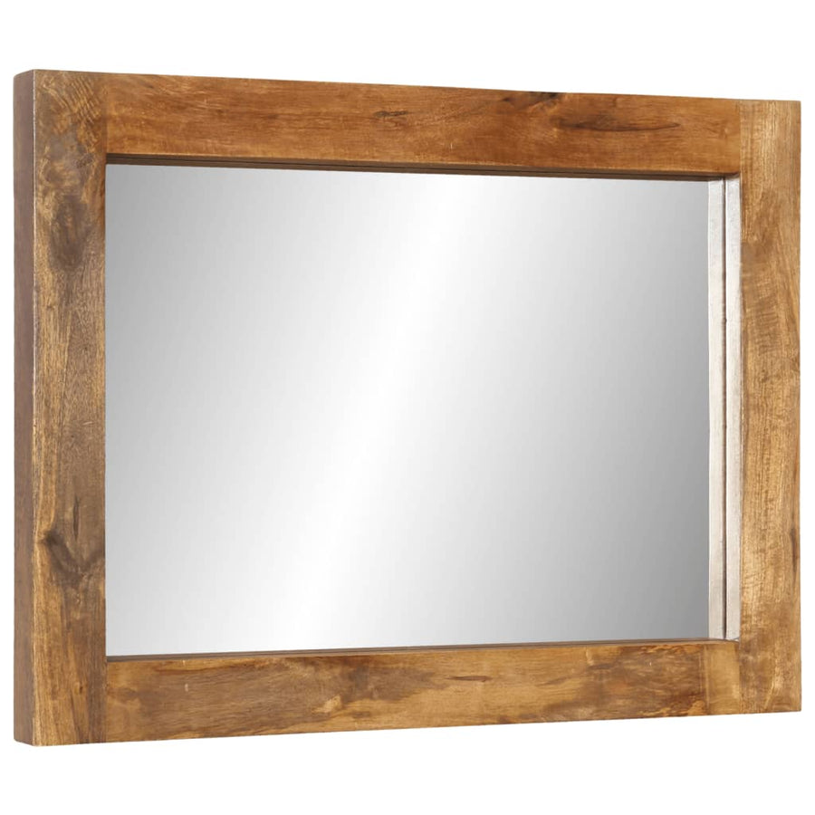 Spiegel 70x50 cm massief mangohout en glas