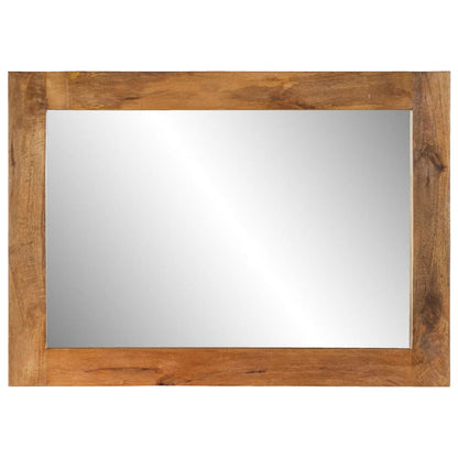 Spiegel 70x50 cm massief mangohout en glas