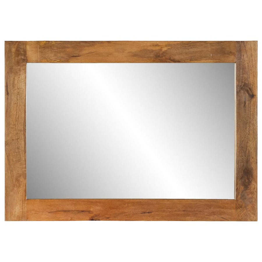 Spiegel 70x50 cm massief mangohout en glas