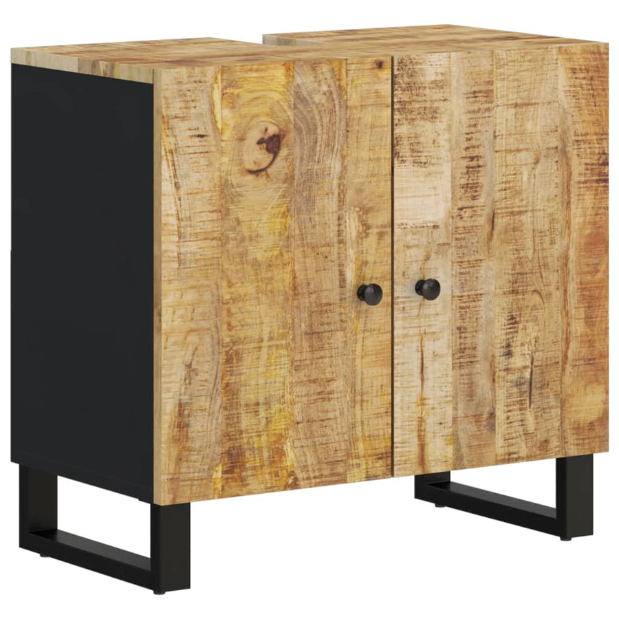 Wastafelkast 62X33X58 Cm Massief Mangohout En Bewerkt Hout