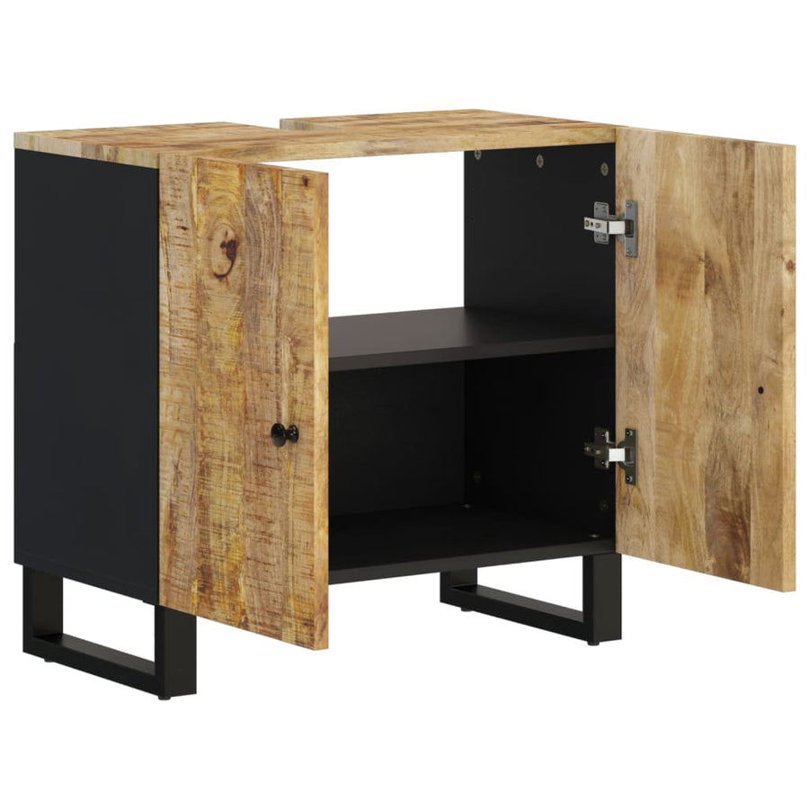 Wastafelkast 62X33X58 Cm Massief Mangohout En Bewerkt Hout