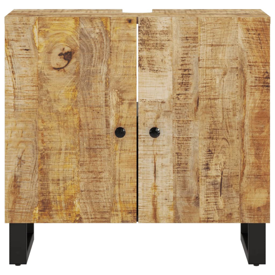 Wastafelkast 62X33X58 Cm Massief Mangohout En Bewerkt Hout