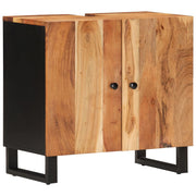 Wastafelkast 62x33x58 cm massief acaciahout bewerkt hout