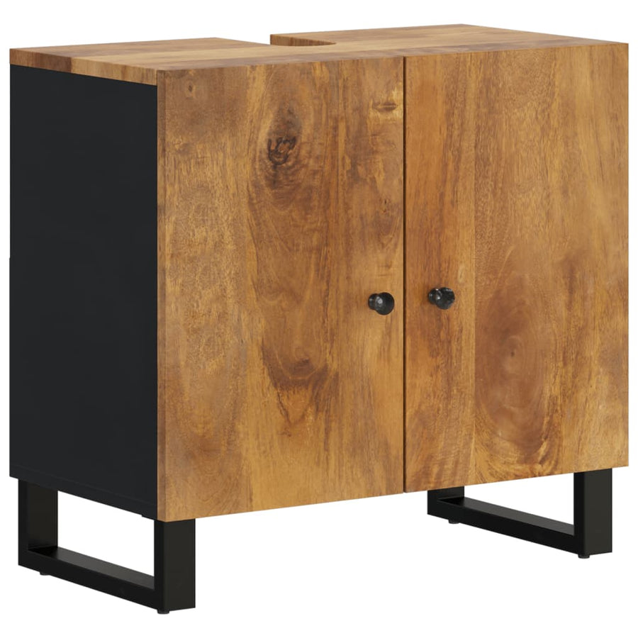 Wastafelkast 62X33X58 Cm Massief Mangohout En Bewerkt Hout