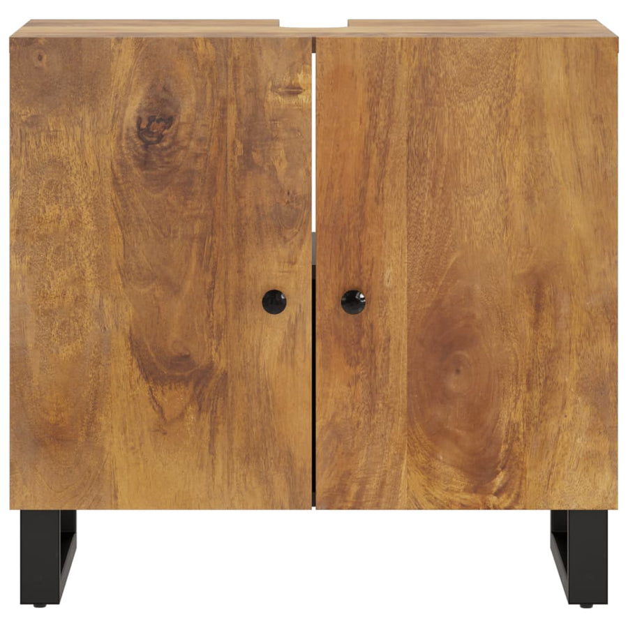 Wastafelkast 62X33X58 Cm Massief Mangohout En Bewerkt Hout