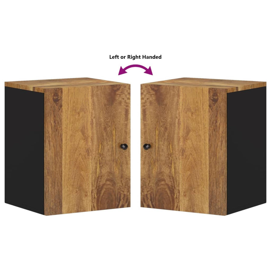 Badkamerwandkast 38x33x48 cm massief mangohout