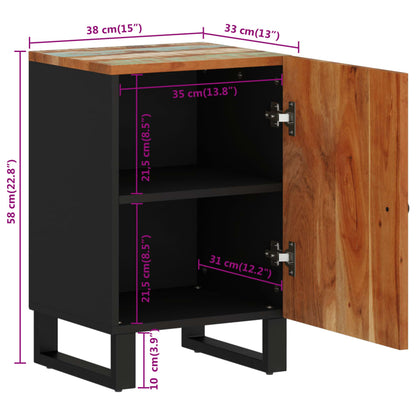 Badkamerkast 38X33X58 Cm Massief Recycled Hout