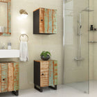 Bathroom cabinet 38x33x58 cm solid recycled wood