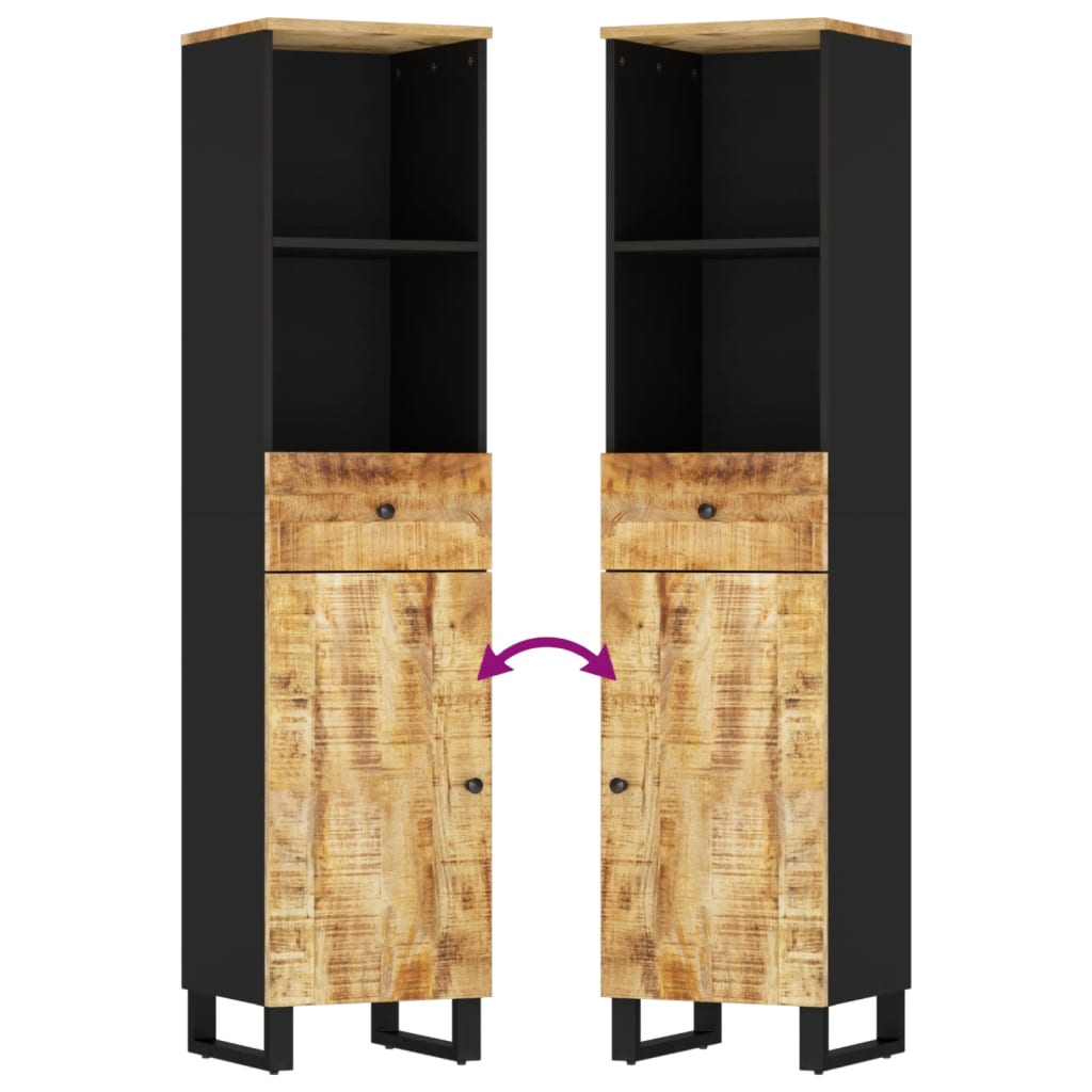 Badkamerkast 38X33X160 Cm Massief Mangohout