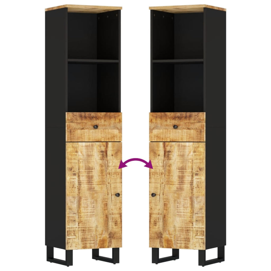 Badkamerkast 38X33X160 Cm Massief Mangohout