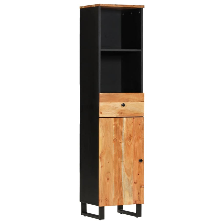 Badkamerwandkast 38X33X160 Cm Massief Acaciahout Bruin