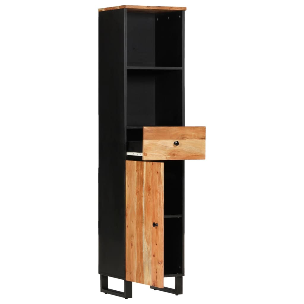 Badkamerwandkast 38X33X160 Cm Massief Acaciahout Bruin