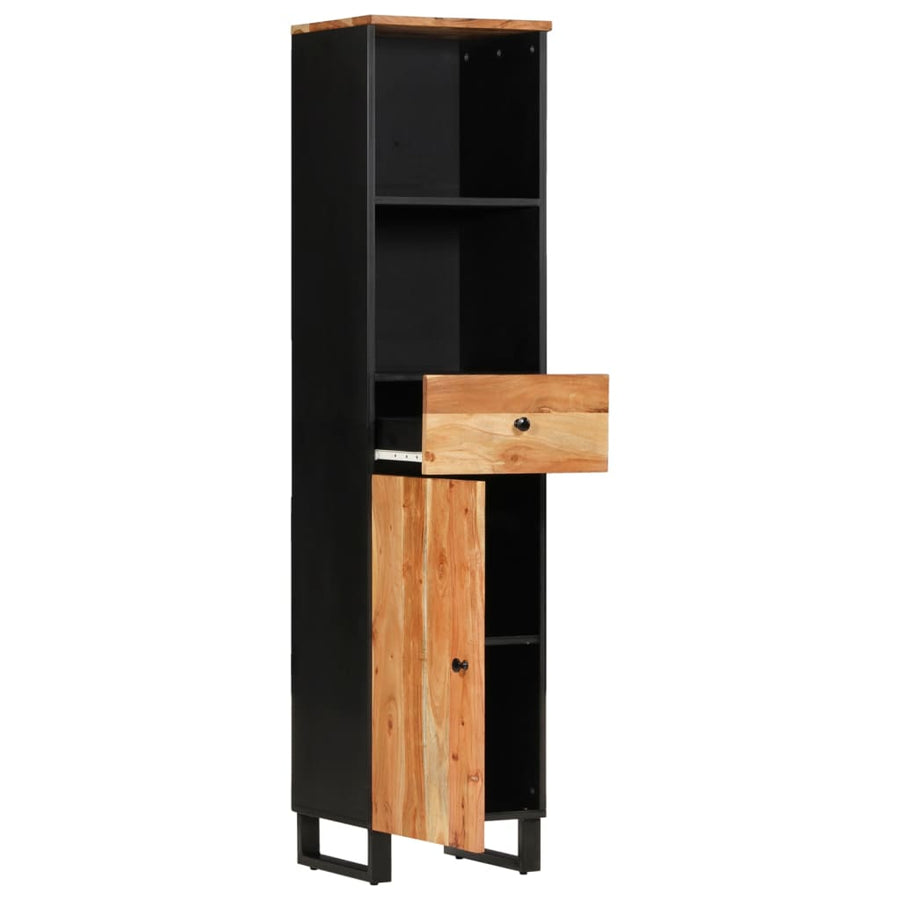 Badkamerwandkast 38X33X160 Cm Massief Acaciahout Bruin