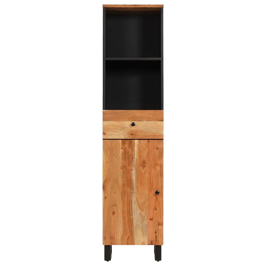 Badkamerwandkast 38X33X160 Cm Massief Acaciahout Bruin