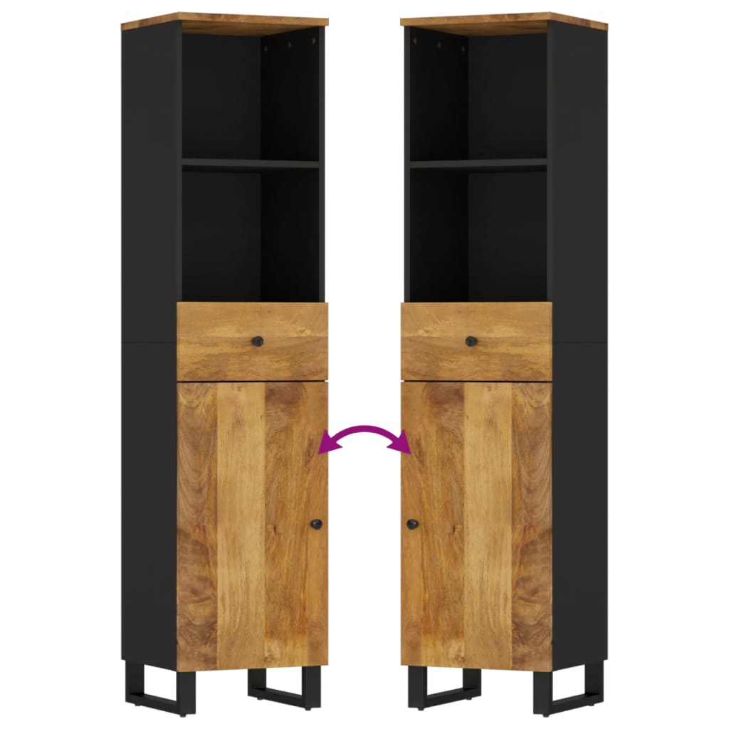 Badkamerkast 38X33X60 Cm Massief Mangohout Honingbruin