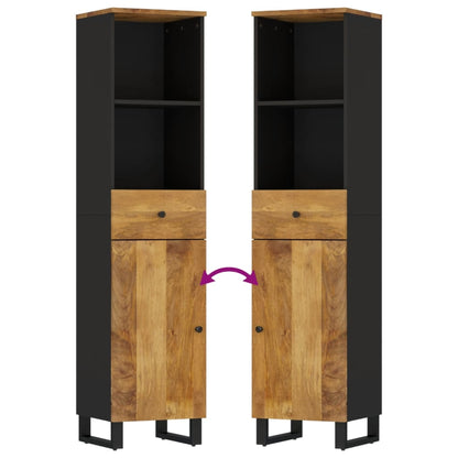 Badkamerkast 38X33X60 Cm Massief Mangohout Honingbruin