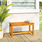 Garden Bench 80x35x45 cm Solid Acacia Wood