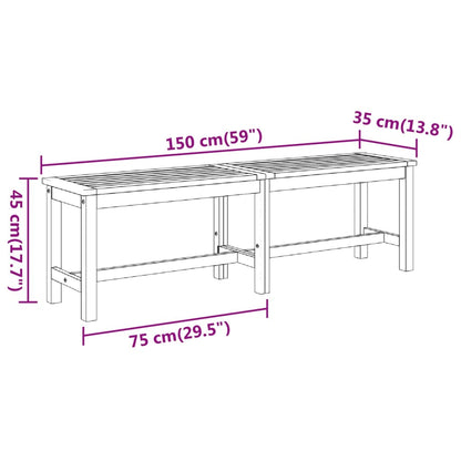 Tuinbank Massief Acaciahout 150 x 35 x 45 cm