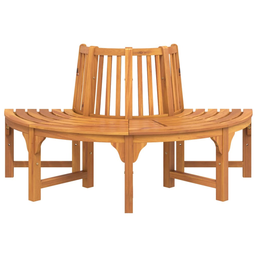 Boombank Halfrond Ø160 Cm Massief Eucalyptushout 1