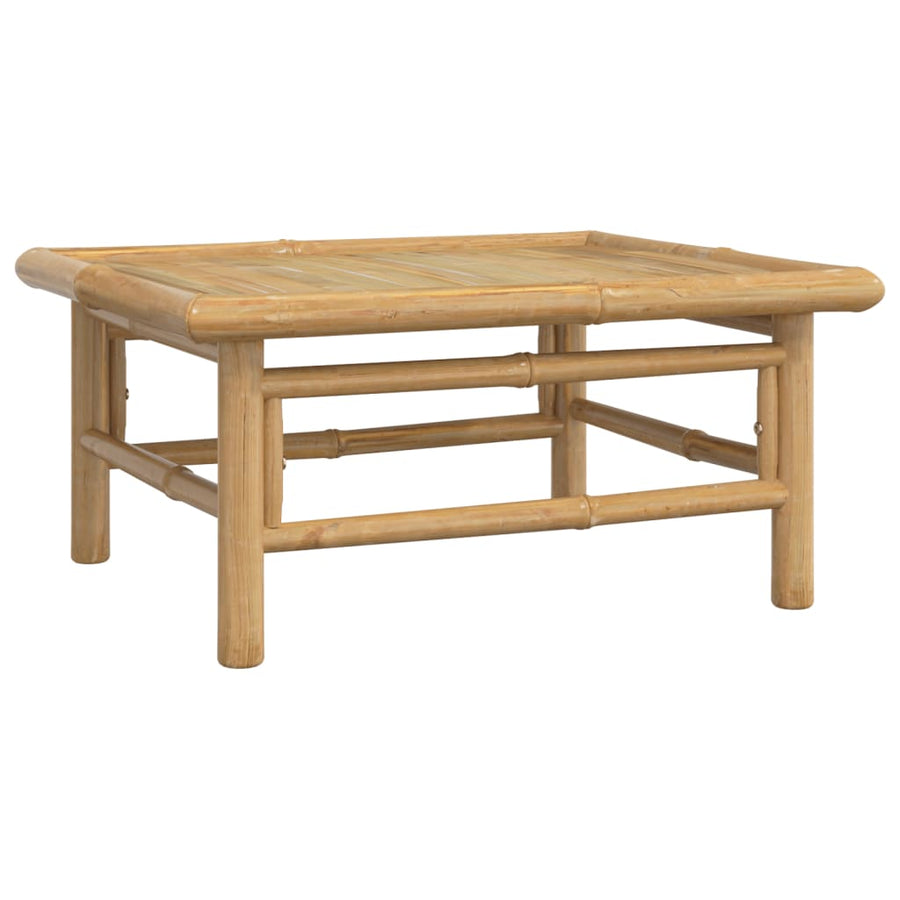 2-Delige Loungeset Met Kussens Bamboe Lightgrijs Lichtgrijs hoek + Tafel