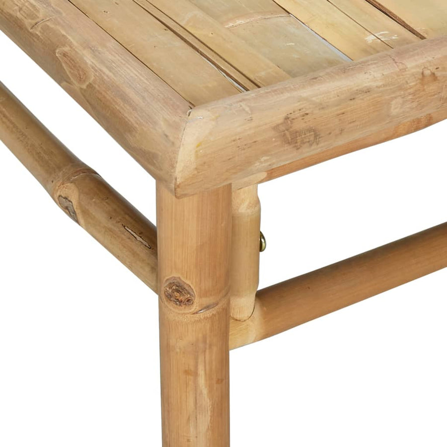 2-Delige Loungeset Met Kussens Bamboe Taupe hoek + Tafel