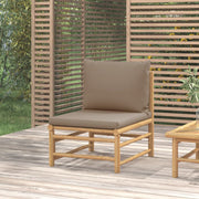 Tuinmiddenbank bamboe taupe 55x69x65 cm
