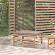 Voetenbank bamboe taupe 55x65x30 cm