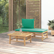 Loungeset bamboe 3-delig groen
