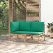 Loungeset 2-delig bamboe groen