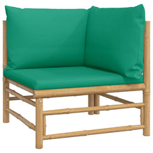Tuin Met Kussens Bamboe Groen Hoekbank