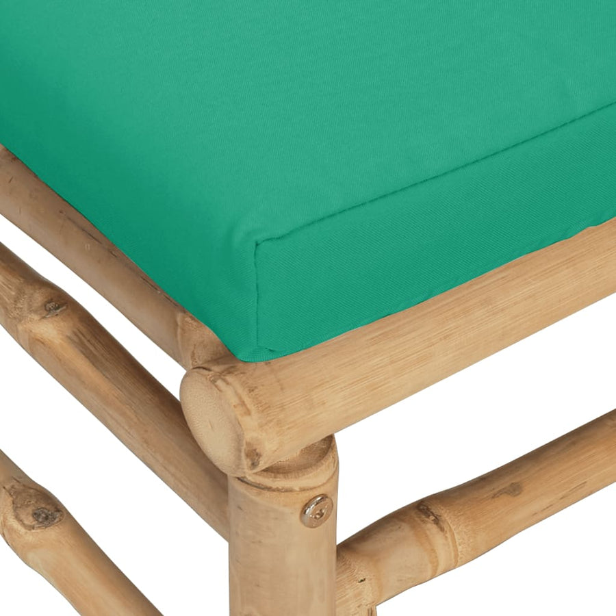 Tuin Met Kussens Bamboe Groen Middenbank