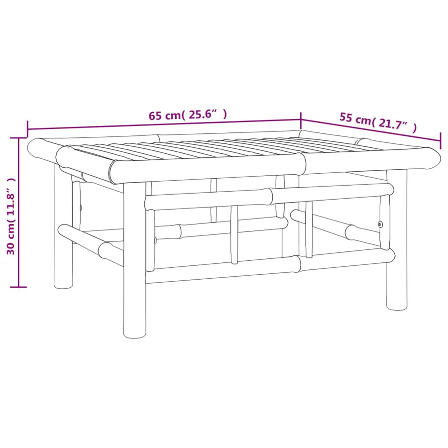 Tuin 65X55X30 Cm Bamboe Bruin Tafel