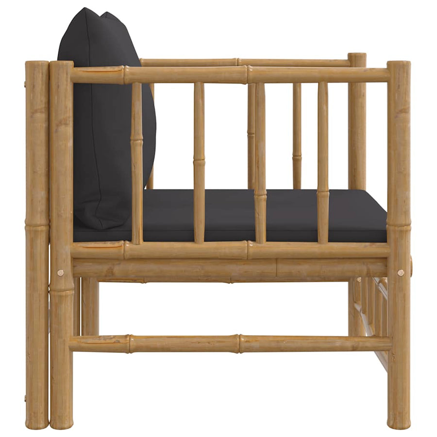 Tuinbank Met Kussens Bamboe 1