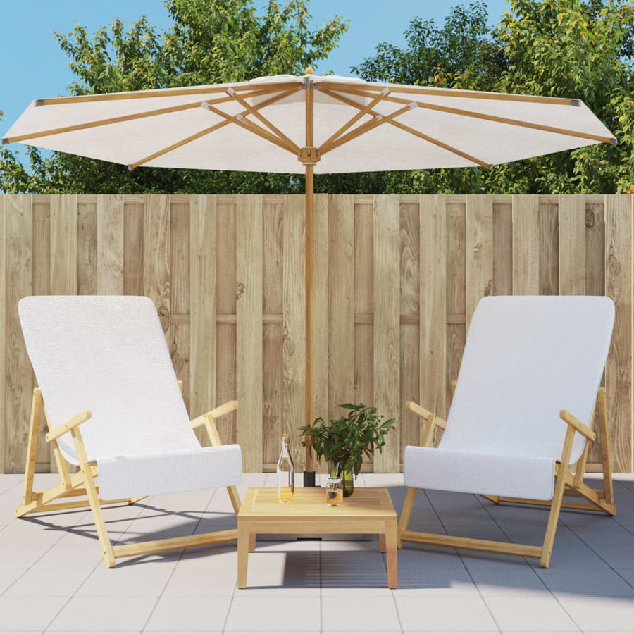 Strandhanddoeken 2 St 400 G/M² 60X135 Cm Stof Wit